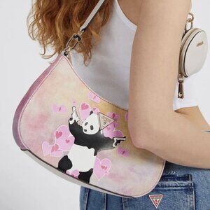 GUESS X BANKSY BRANDALISED TOP ZIP SHOULDER - Handbag "Collector's Piece"